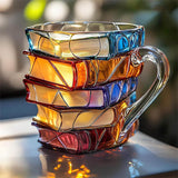 Caneca Única Feita à Mão 3D Felicidade para Amantes da Leitura