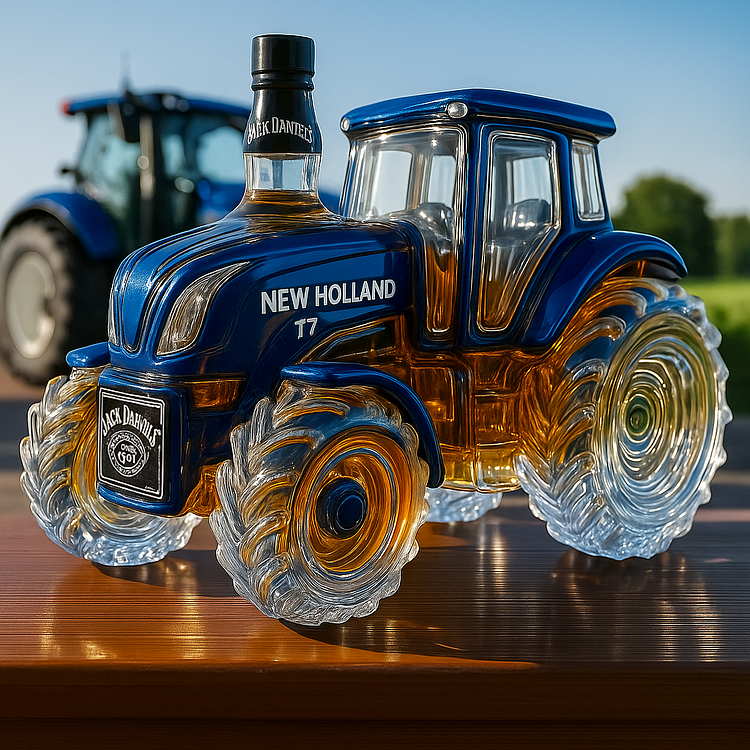 New Holland T7 -trattorin muotoinen klassinen viskipullo