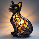 Gato cintilante à meia-noite