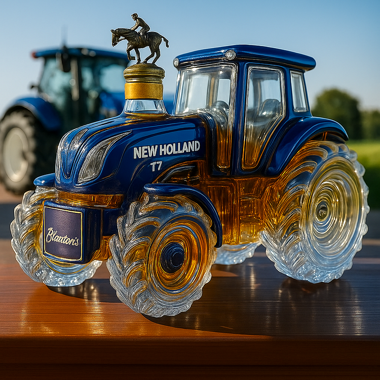 New Holland T7 -trattorin muotoinen klassinen viskipullo